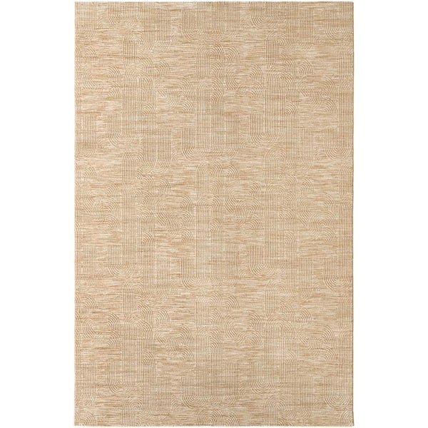 Masterpiece Beige/Tan Traditional 8 ft. Round ft. Indoor Area Rug