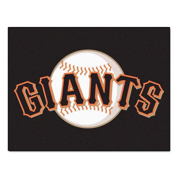 FANMATS MLB San Francisco Giants Black 3 ft. x 4 ft. Indoor Area Rug ...