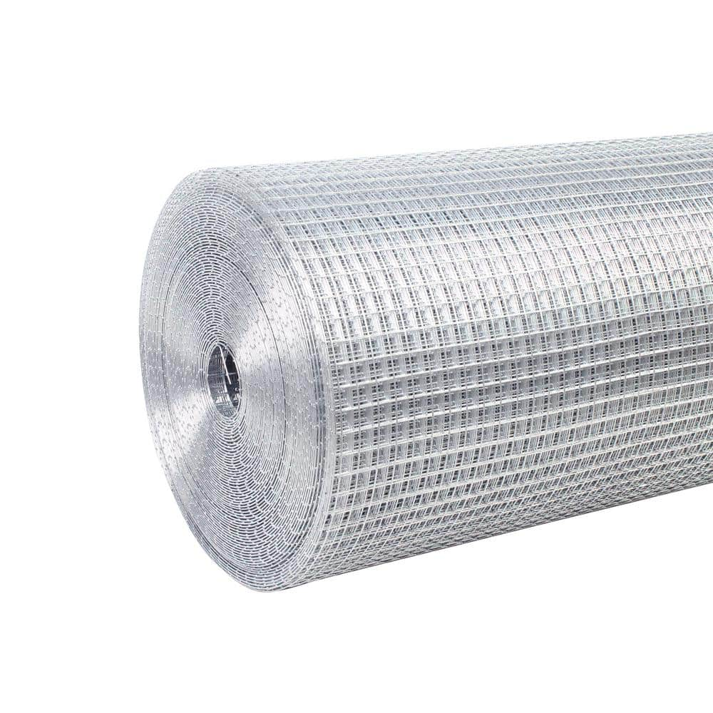 4 ft. x 100 ft. 1/2 in. 19-Gauge Hardware Cloth Welded Wire Chicken Fence Mesh Rolls Square Chicken Wire Netting Raised