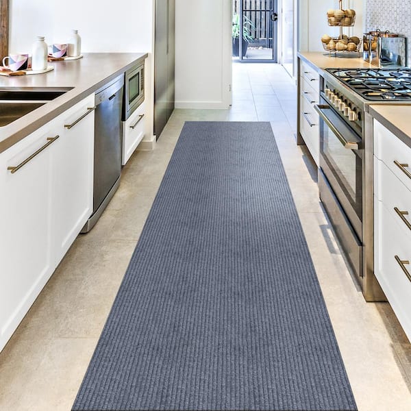 Kitchen Rugs Kitchen rugs Large Thin Doormat for Entrance Door Outdoor  Indoor Striped Red Gray Kitchen