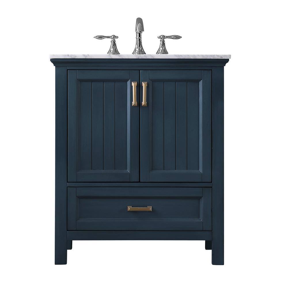 Altair Isla 30 in. Bath Vanity in Classic Blue with Carrara Marble Vanity  Top in White with White Basin 538030-CB-CA-NM - The Home Depot