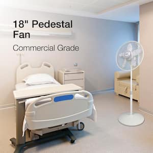 18 in. Commercial Grade Oscillating Pedestal Fan