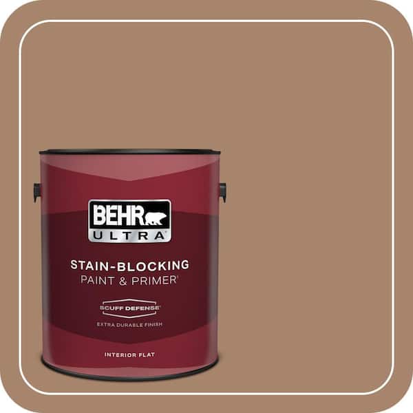 BEHR ULTRA 1 gal. #ECC-59-1 Antique Chest Extra Durable Flat Interior Paint & Primer