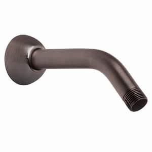 7 in. Brass Arm and Flange in Oil Rubbed Bronze