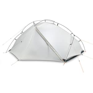 Outdoor 7 ft. L x 3 ft. H 2-Person 15D Nylon Camping Tent in White