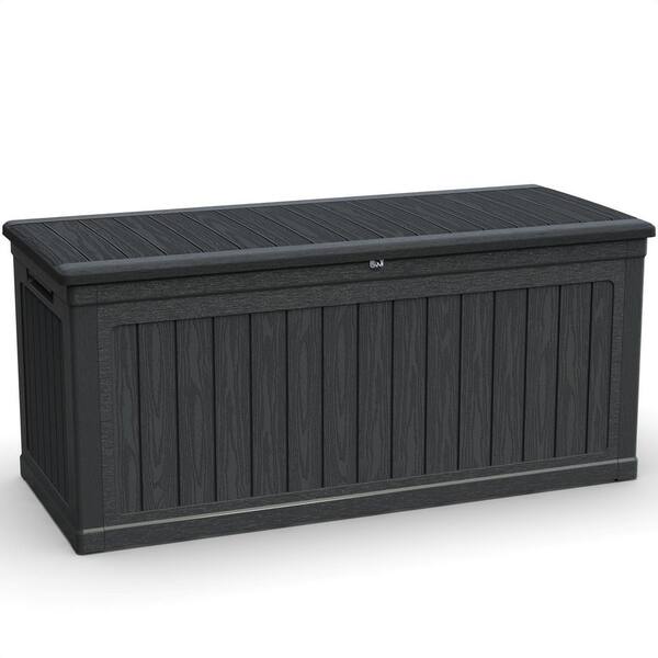 WTVWTV 320 Gal. Waterproof Outdoor Resin Storage XXL Deck Box