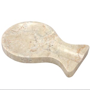 Natural Champagne Marble Spoon Rest Spoon Holder Cooking Utensil Holder