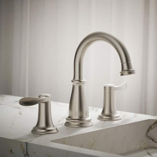Bellera 8 in. Widespread Double-Handle Bathroom Faucet in Vibrant Brushed Nickel