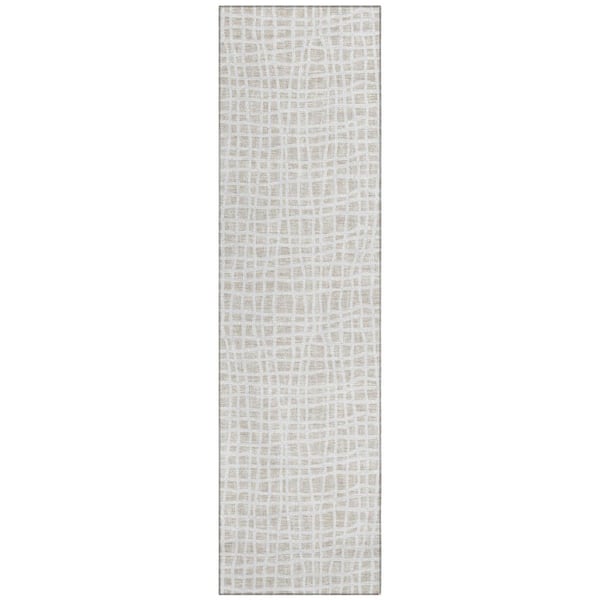 Addison Rugs Chantille Machine Washable Indoor/Outdoor Abstract ACN729 Ivory 2 ft. 3 in. x 7 ft. 6 in. Area Rug