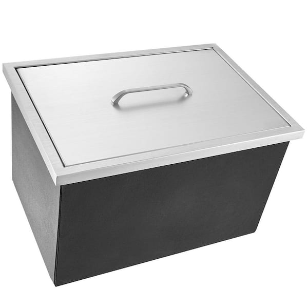 SVOPES 20 x 14 x 12 in. Stainless Steel Drop-in Ice Chest, 40 qt. Commercial Ice Cooler, Includes Drain Pipe and Plug