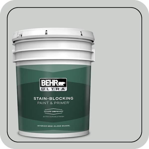 BEHR ULTRA 5 gal. Home Decorators Collection #HDC-MD-06G Sparkling Silver Extra Durable Semi-Gloss Enamel Interior Paint & Primer