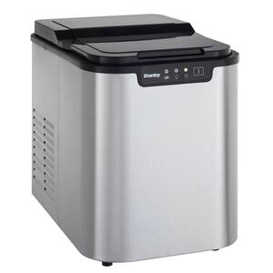 25 lbs. Freestanding Ice Maker in Stainless Steel