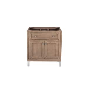 Chicago 30 in. W x 23.4 in. D x 32.8 inb. H Single Bath Vanity Cabinet Without Top in White Washed Walnut