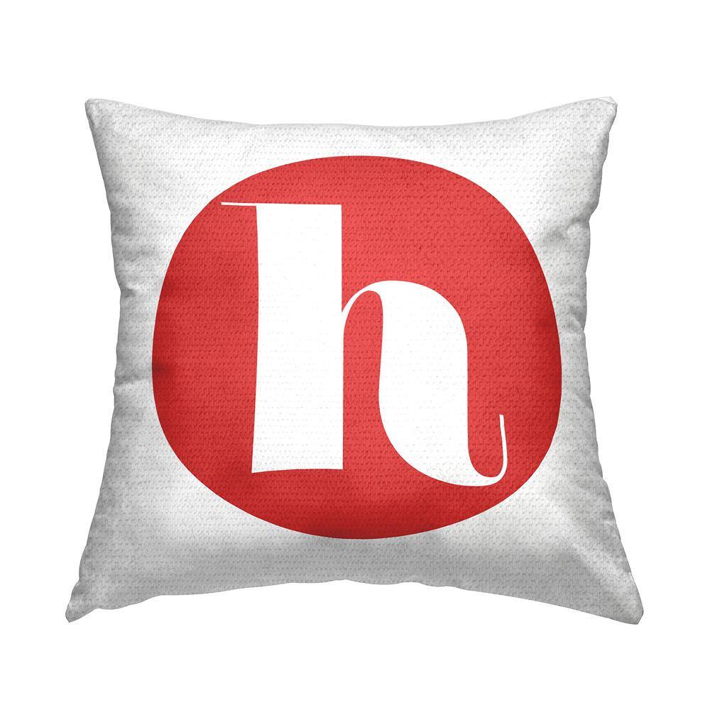 Red Initial H Square Outdoor Throw Pillow price history on PriceWatchPro