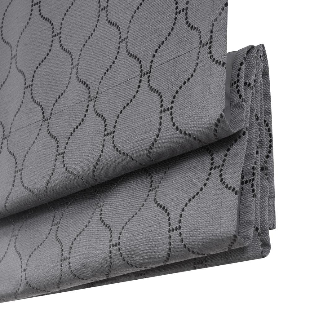 Gray Cordless Blackout Woven Fabric Roman Shade 23" x 64"