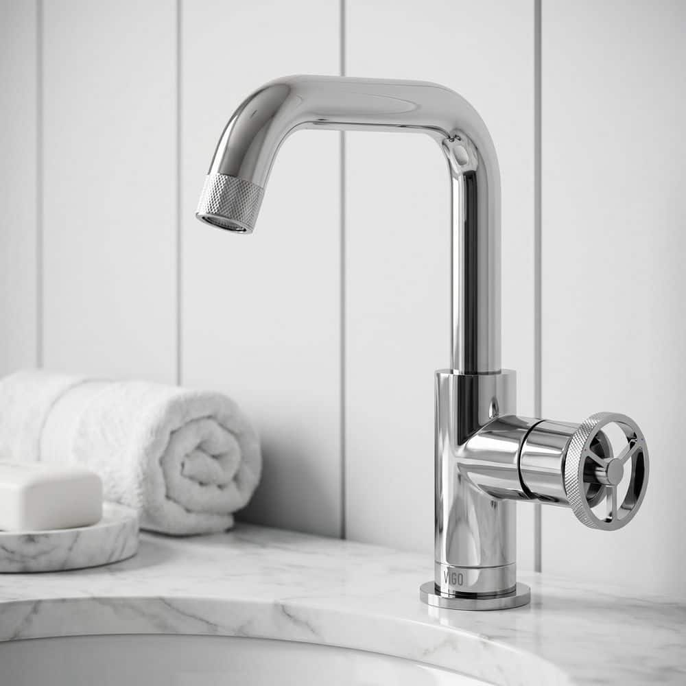 VIGO Cass Single Handle Single-Hole Bathroom Faucet in Chrome