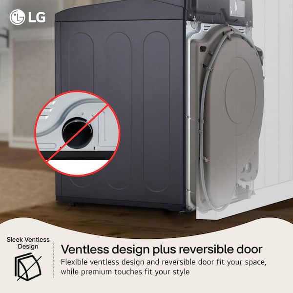 LG 7.3 cu.ft. Dual Inverter Heat Pump Ventless Dryer with AI