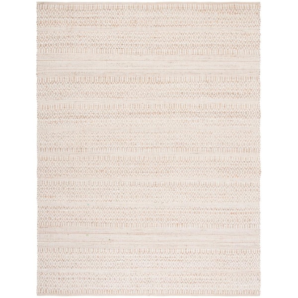 SAFAVIEH Natural Fiber Beige/Ivory 9 ft. x 12 ft. Diamond Woven Area Rug