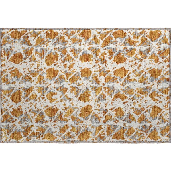 Addison Rugs Mayfield Premium Machine Washable Abstract AMF969 Copper 1 ft. 8 in. x 2 ft. 6 in. Area Rug
