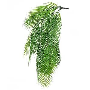 35 in. Deluxe Artificial Palm Leaf Stem Hanging Plant Greenery Foliage Spray Branch