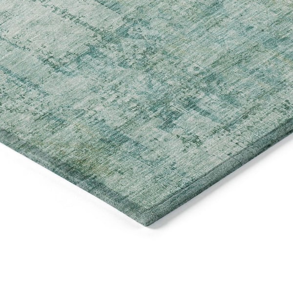 Chantille Machine Washable Indoor/Outdoor Abstract ACN1764 Teal 10 ft. x 14 ft. Area Rug
