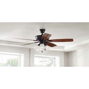 Gazelle 52 in. LED Indoor/Outdoor Natural Iron Ceiling Fan with Light Kit
