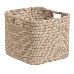Carter Natural 14 in. x 14 in. x 12 in. Square Polypropylene Braided Basket