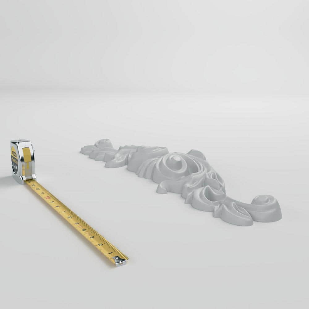 Primed Architectural Urethane Scroll Onlay 7.25'' H x 23.5'' W