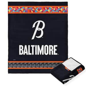 MLB Orioles City Connect Polyester Silk Touch Multi-Color Throw Blanket