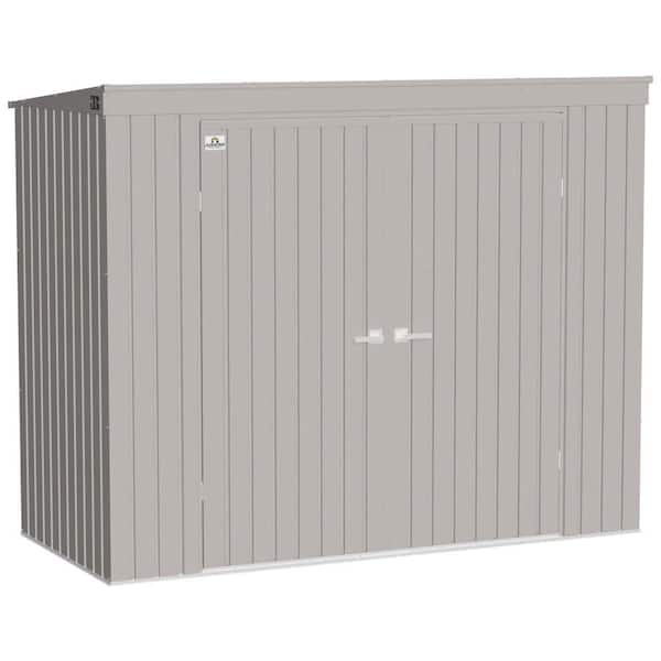 Elite 8 ft. W x 4 ft. D Metal Cool Grey Premium Vented Corrosion Resistant Steel Storage Shed 28sq. ft.