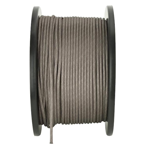 Everbilt 1/8 in. x 500 ft. Premium Nylon Paracord, Grey 52840 - The Home  Depot