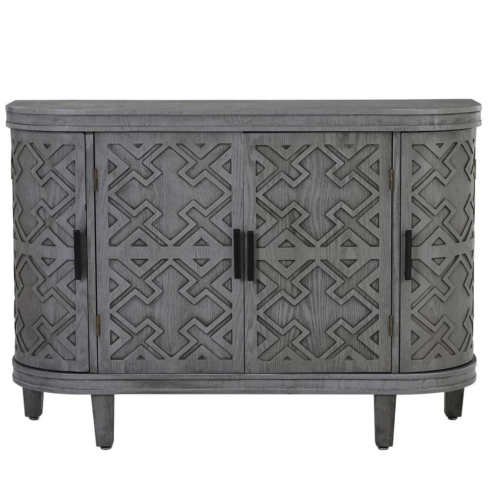 JASIWAY Gray Freestanding Accent Storage Cabinet Sideboard With 2   Gray Accent Cabinets J W2988 Ae 64 1000 