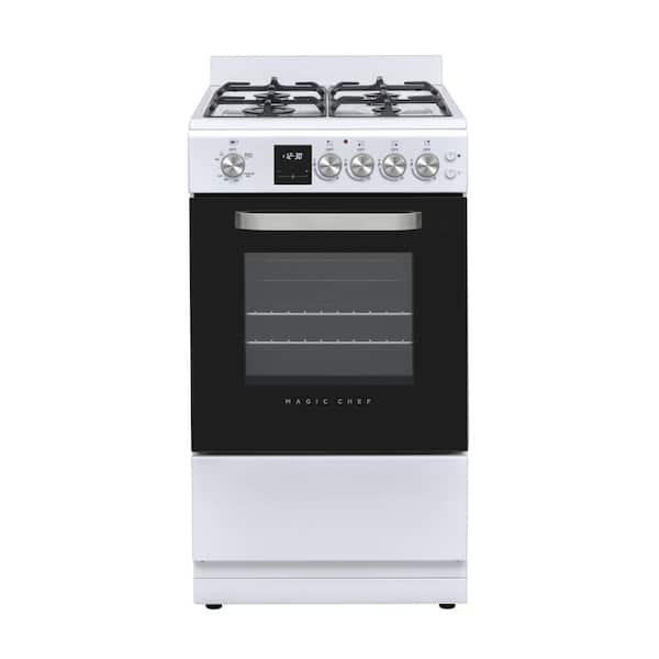 20 in. 4-Burner Freestanding Gas Range in White