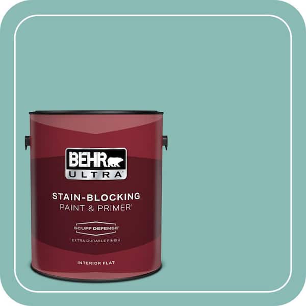 BEHR ULTRA 1 gal. #T14-1 Ocean Liner Extra Durable Flat Interior Paint & Primer