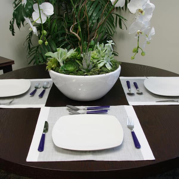 Sensations II 16-Piece Cobalt Handles Stainless Steel Flatware Set (Service for 4)