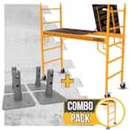 Safeclimb Baker 6.2 ft. L x 6.25 ft. H x 2.5 ft. D Metal Scaffold Platform with Wheels and Base Plates, 1100lb. Capacity