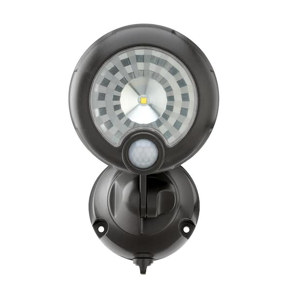 Mr Beams Outdoor 250 Lumen Battery Powered Motion Activated Integrated LED Security Light, Brown