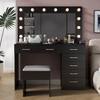 Karl home Black Makeup Vanity Set with USB K1G52005799