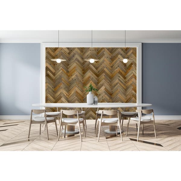 Timberchic 1/8 in. x 3 in. x 12 in. Peel and Stick Natural Wooden Decorative Wall Paneling (10 sq. ft.)