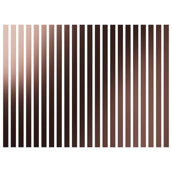Ekena Millwork Adjustable Slat Wall 1/8 in. T x 2 ft. W x 4 ft. L Rose Gold Mirror Acrylic Decorative Wall Paneling (22-Pack)
