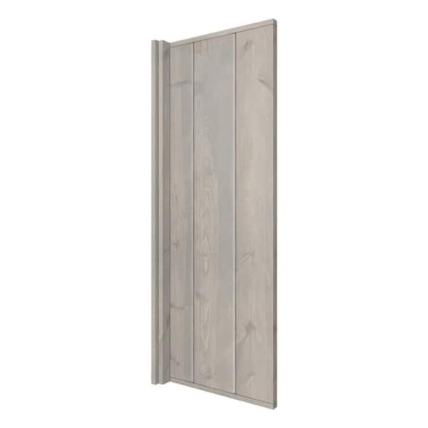CALHOME 18 in. x 42 in. Silver Gray Solid Pine Wood Bathroom Urinal Partition
