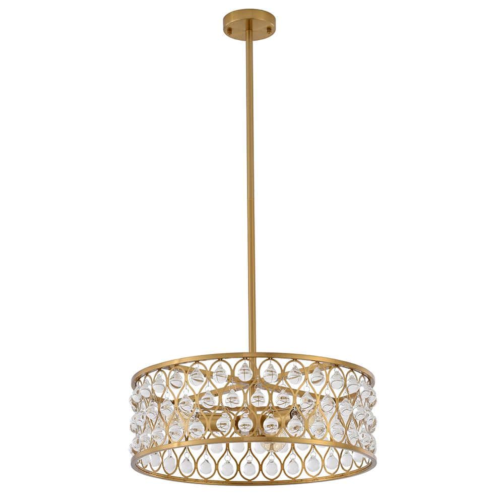 Finley 3Light Gold Chandelier DU162C19G The Home Depot