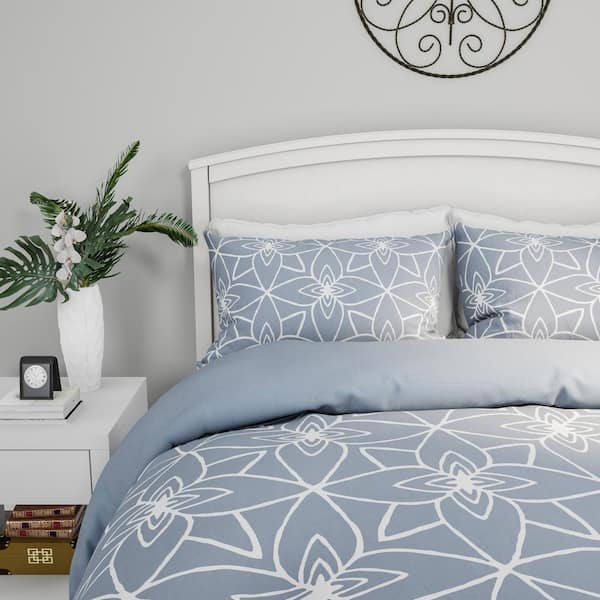 Lavish Home 3-Piece Blue King Comforter Set-66HD-C004K - The Home Depot