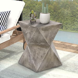 17.5 in. H Grey Resin End Table