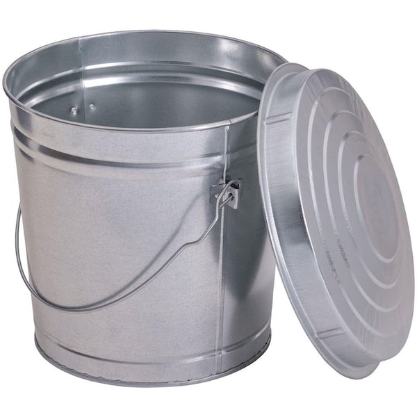 BIRDS choice Galvanized Steel Locking Lid Seed Can with Lid-10 Gal.