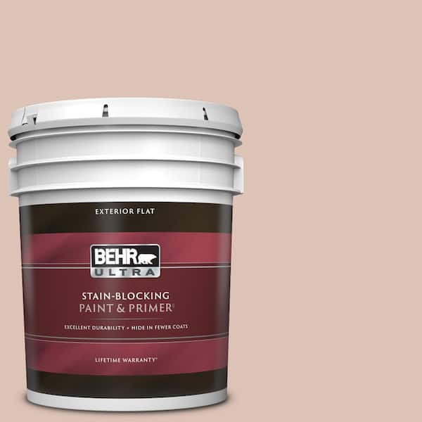 BEHR ULTRA 5 gal. #PPU2-07 Coral Stone Flat Exterior Paint & Primer