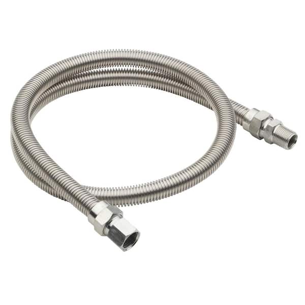 HOMEWERKS 48 in. L x 1/2 in. MIP x 1/2 in. FIP Stainless Steel Gas