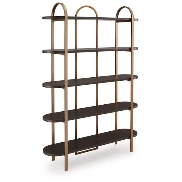 Brentmour 72 in. Tall Medium Density Fiberboard (MDF) 5-Shelf Etagere Bookcase