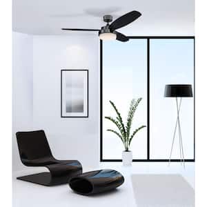 Alloy LED 52 in. Integrated LED Gun Metal Ceiling Fan with Light Kit and Remote Control