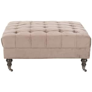 Clark Beige Accent Ottoman